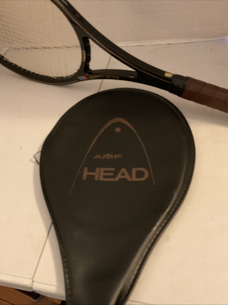 Vintage Tennis Racket HEAD AMF Graphite Vector With Cover EUC