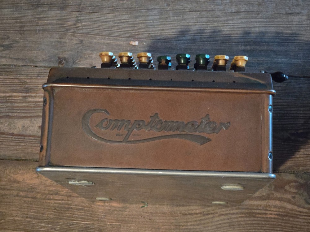 Antique Comptometer Adding Machine with Hand Crank - 8 Column - SN #1807749