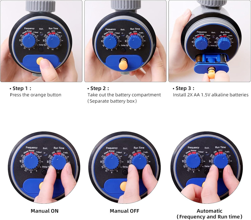 Sprinkler Water Timer Programmable Garden Zero Pressure Waterproof Irrigation Co