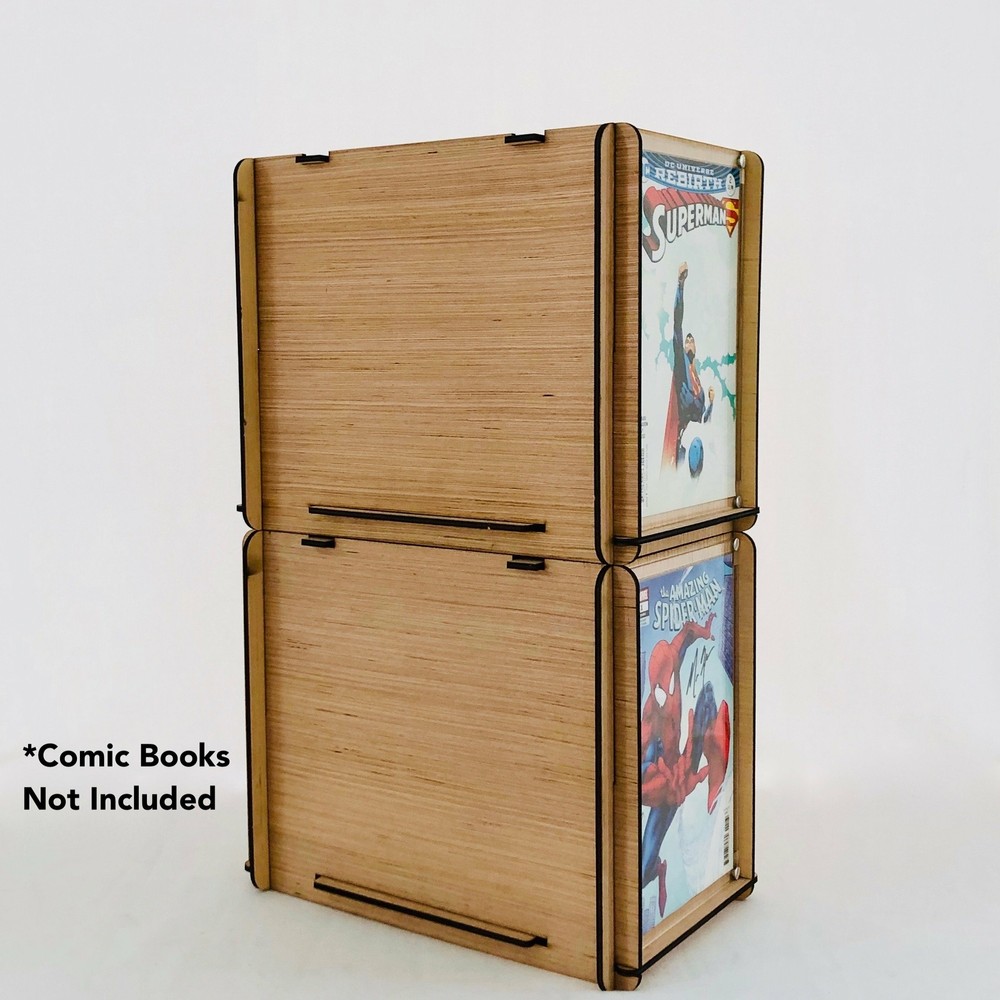 Two Pack Comic Book Storage Boxes & Acrylic Frames - One for a Gift-One for You