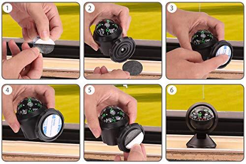 Golf Cart Compass Dash Mount Adjustable Navigation Direction Pointing Guide