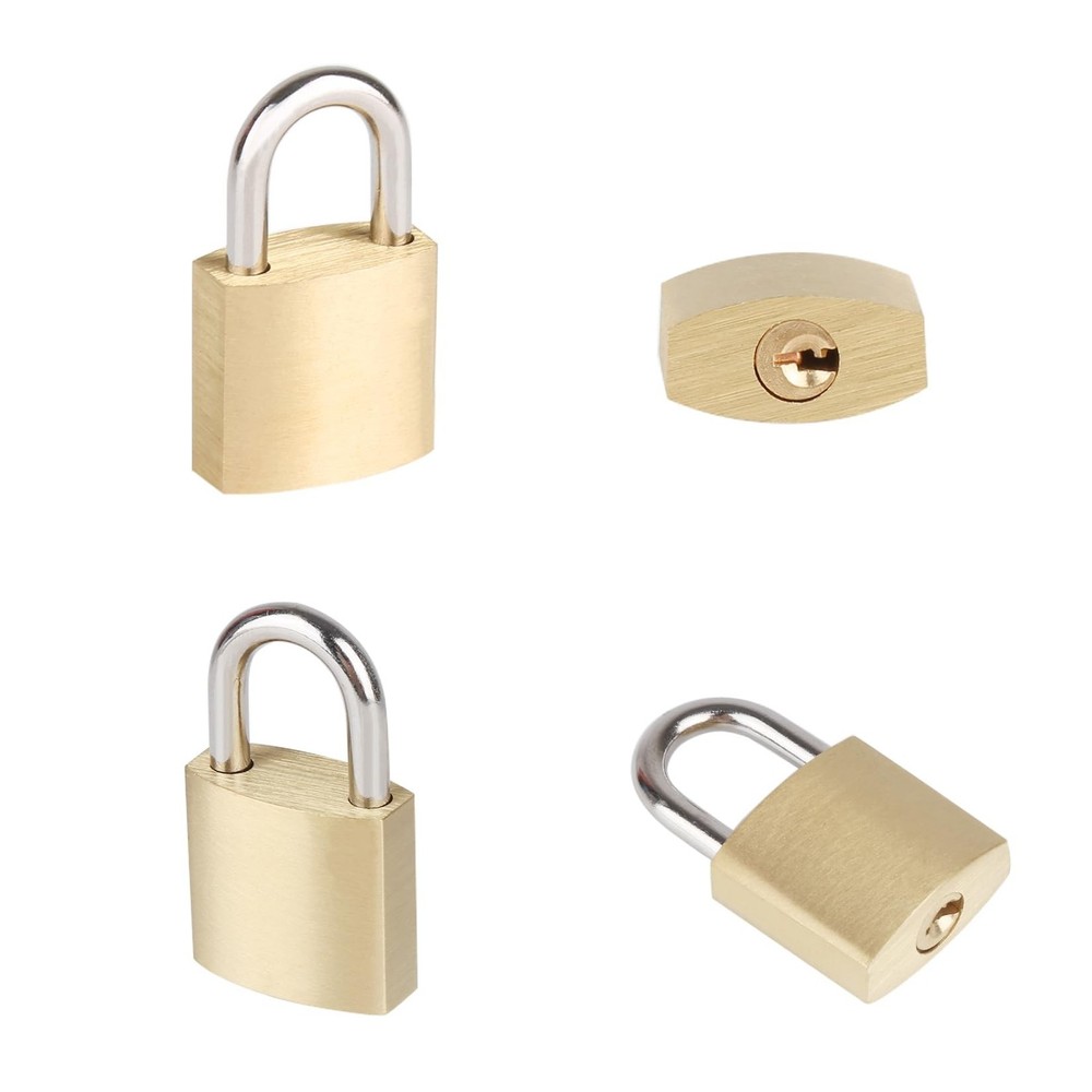 6Pack Small Locks with Same Keys, 0.98Inch (25mm) Wide Lock Body Solid Brass ...