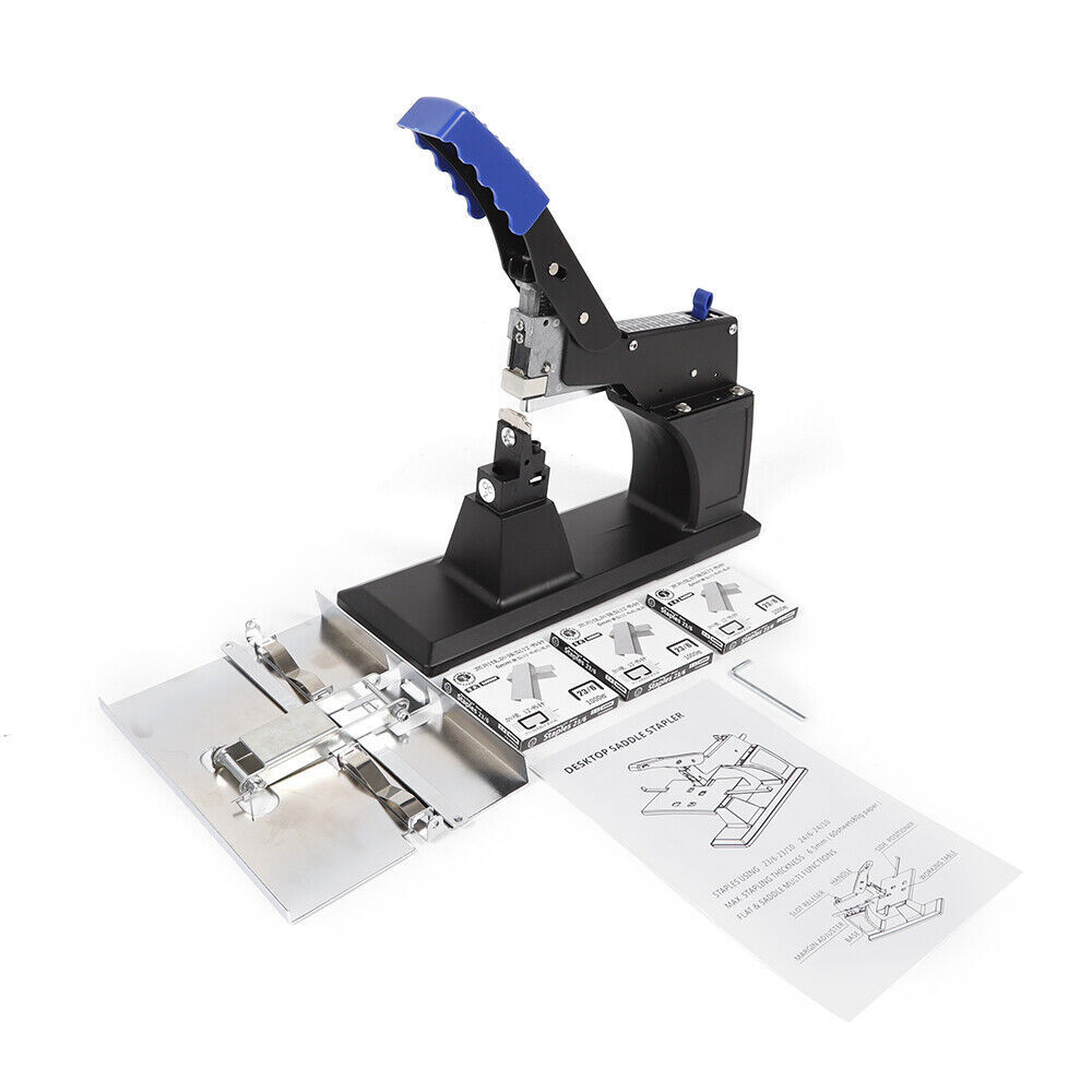 A3 Manual Flat Saddle Stitching Dual Stapler Binder Book Binding Machine 6.5mm