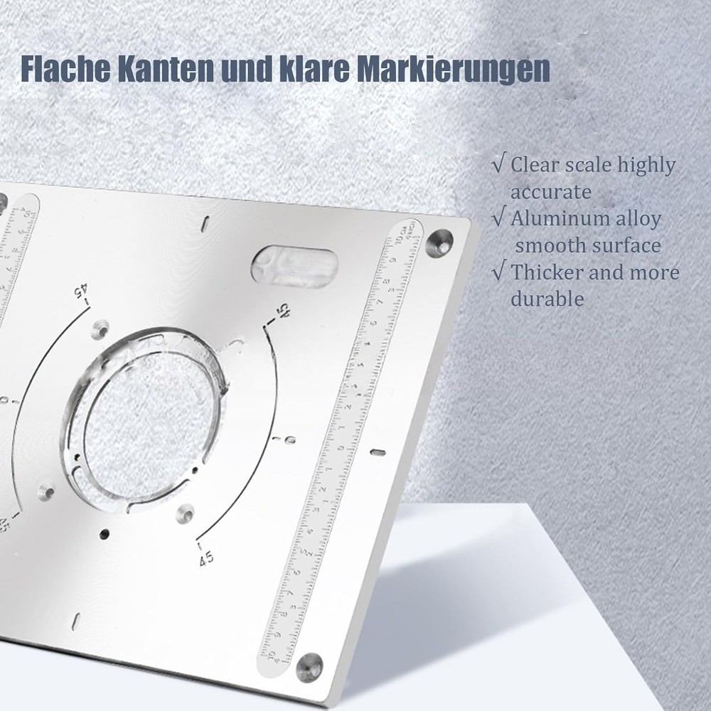 Router Table Insert Plate with Easy Installation and Precision Centering Bushing