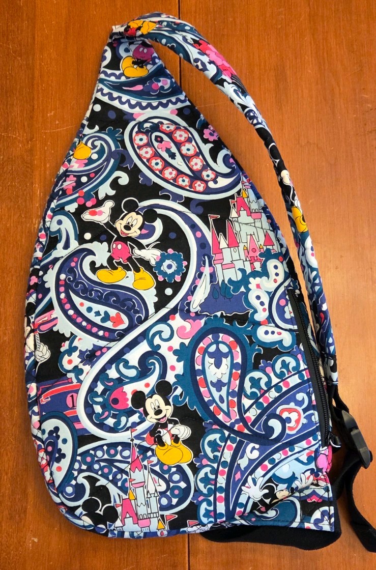 Disney Parks Vera Bradley Sling Backpack, Mickey’s Whimsical Paisley, See Photos