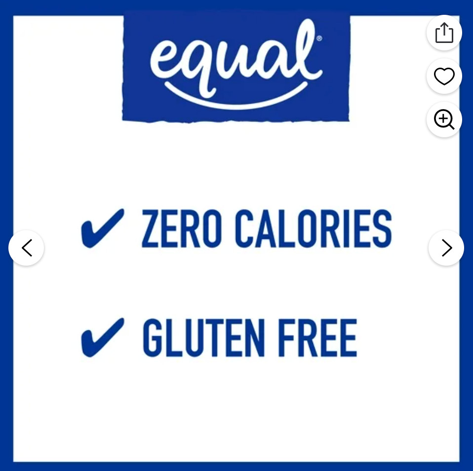 EQUAL Zero Calorie Sweetener, 800 Packets CLEARANCE
