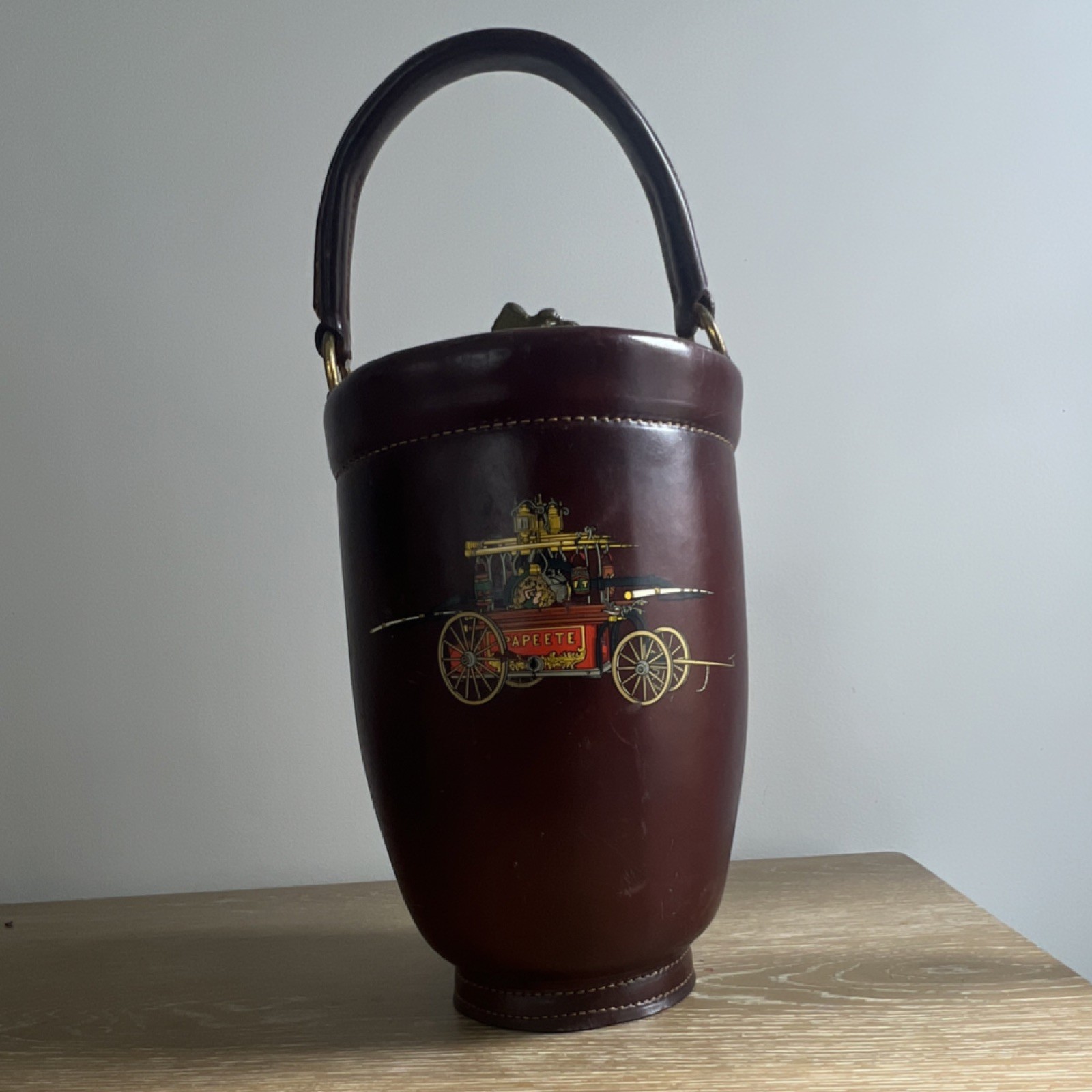 Cairns & Brother Inc. Leather Fire Bucket Reproduction Manhattan 1648-1811