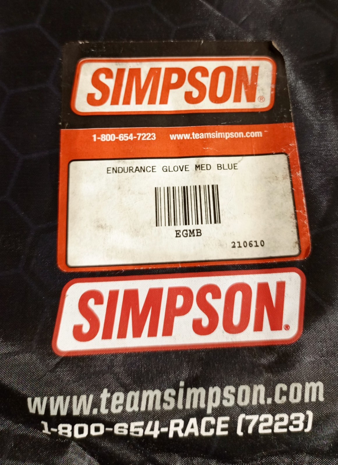 Simpson Endurance Gloves Blue Medium