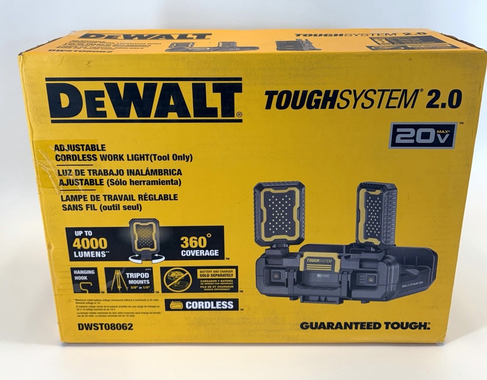 DeWalt Tough System 2.0 Cordless LED Adjustable Work Light Tool Only DWST08062