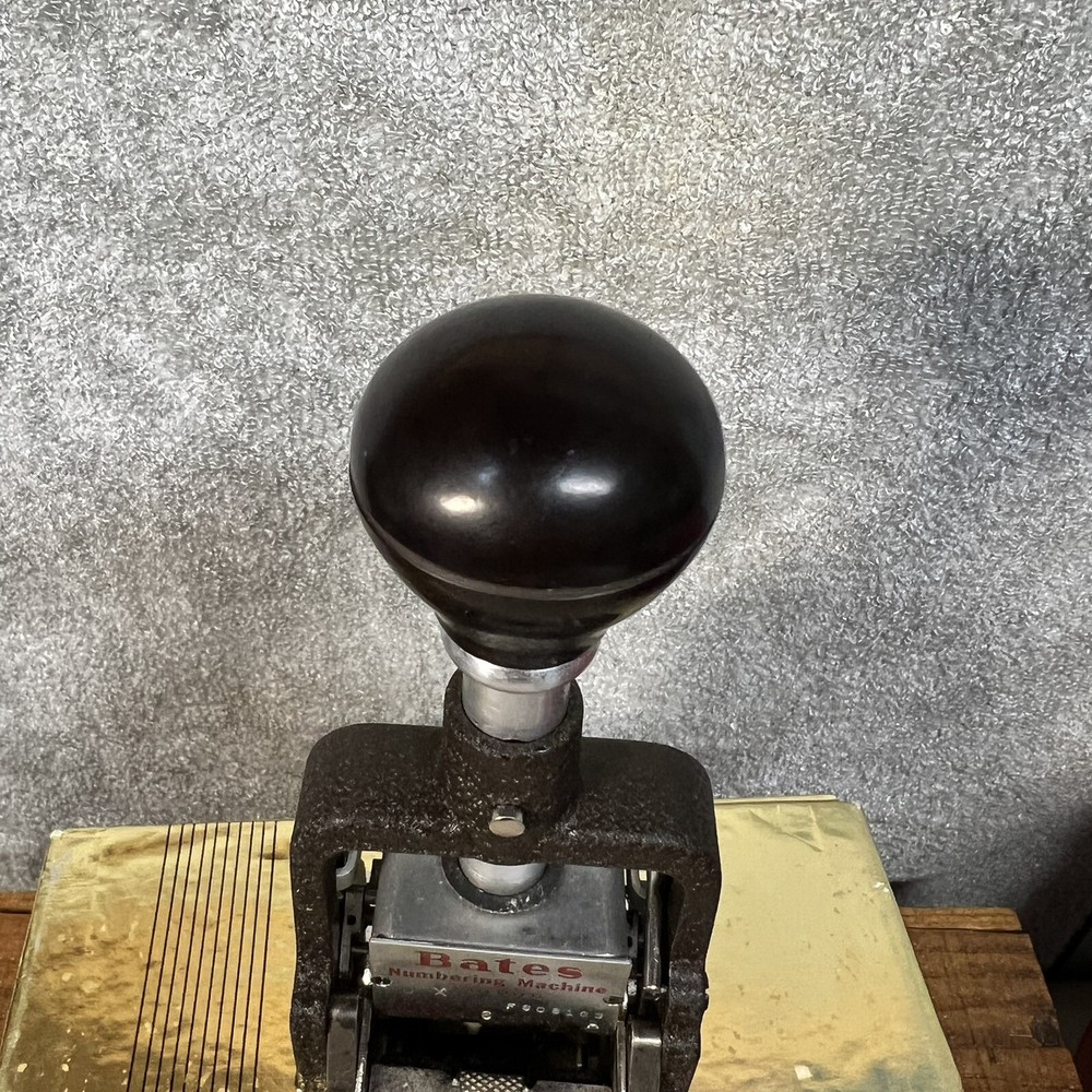 Bates Standard Multiple Movement Numbering Machine Stamp 6 Wheels Style A