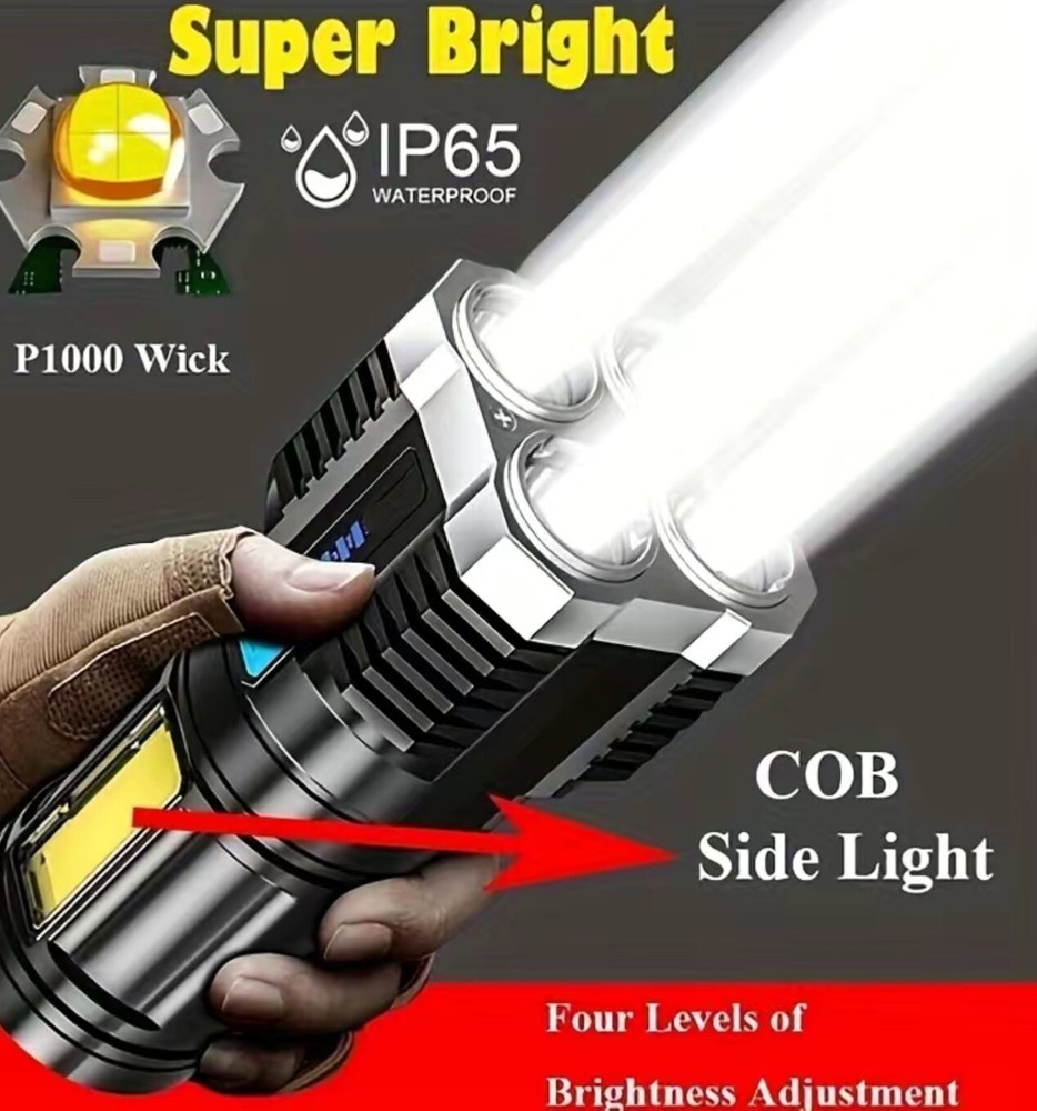 Rechargeable Flashlights, LED USB Waterproof Super Bright Powerful Large Beam