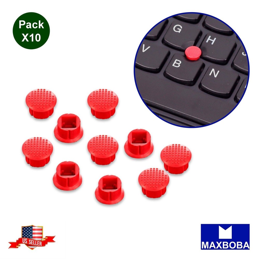 10 Pack Rubber Mouse Pointer Trackpoint Red Cap For IBM Thinkpad Laptop Nipple