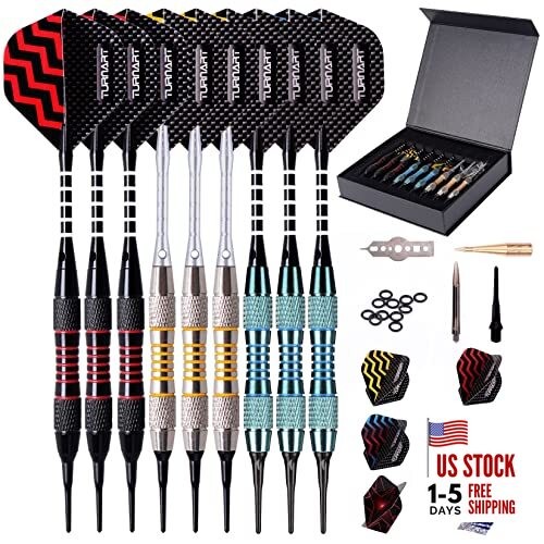 Darts Plastic Tip Professional Soft Tip Darts Set for Electronic Dartboard Blue
