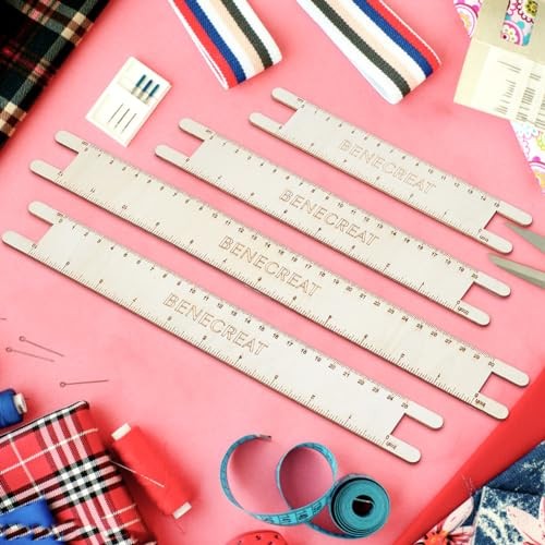 4 Pcs Wooden Macrame Cord Measuring Tool Macrame Wall Hanging Tool Braided