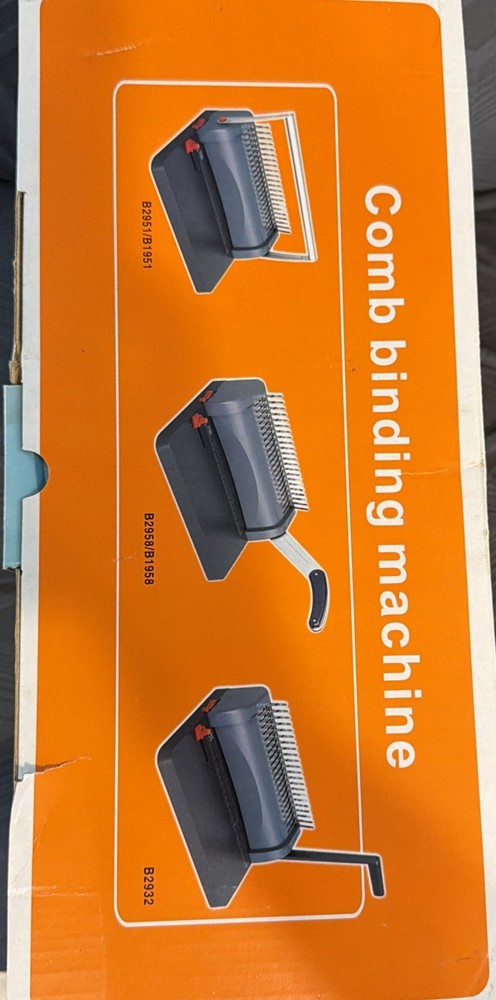 B1951 Comix Heavy Duty Manual Hole Punch & Comb Binding Machine 450 Sheets