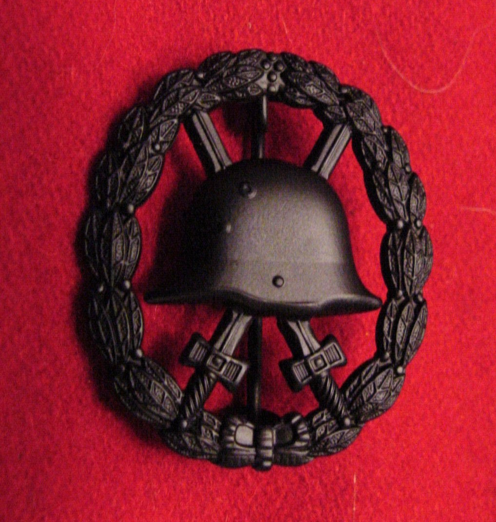 GERMAN IMPERIAL WOUND BADGE - WWI - THIRD CLASS - BLACK - HOLLOW - REPRODUCTION