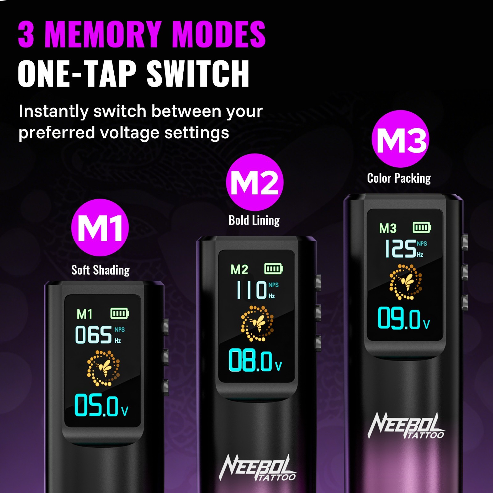 Wireless Tattoo Kit Complete for Beginners Pen Machine with Power Supply Needles