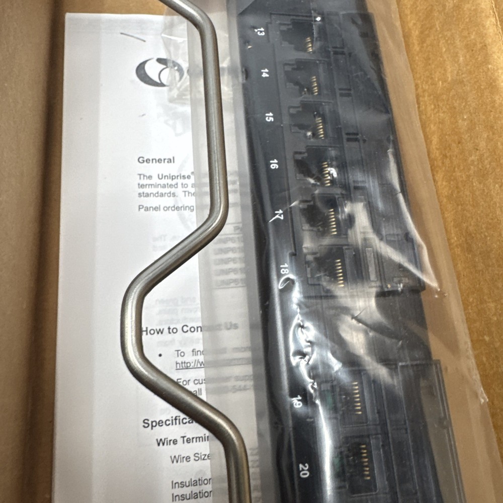 COMMSCOPE UNIPRISE SOLUTIONS UNP610-24P Cat6 24 Port Patch Panel