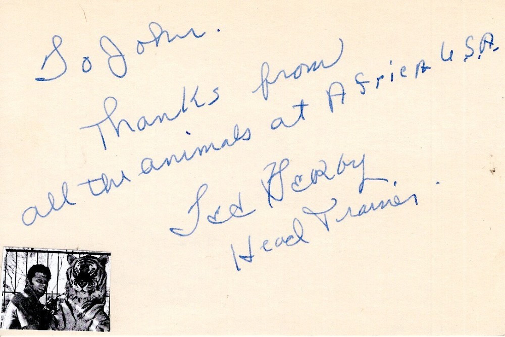 Ted Derby- Signed Card