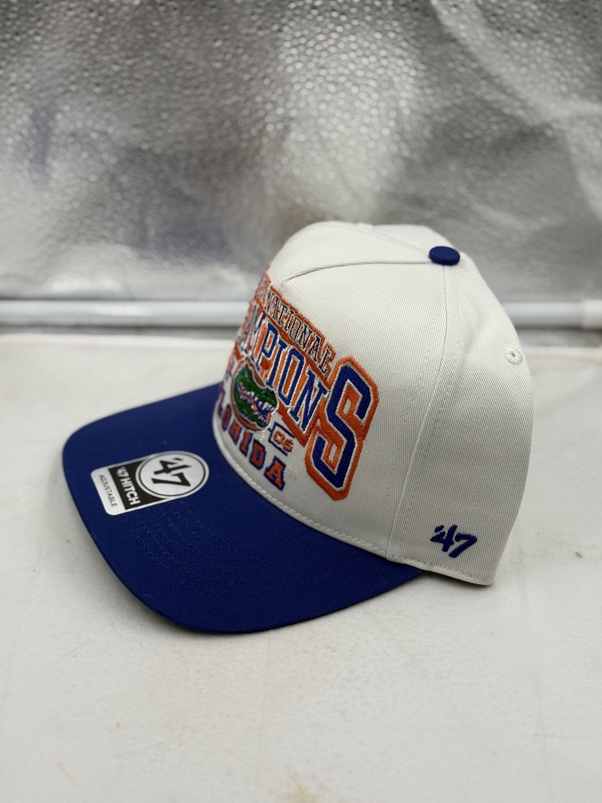 Florida Gators NCAA '47 Brand Champs Off White TT Hitch Adjustable Snapback Hat