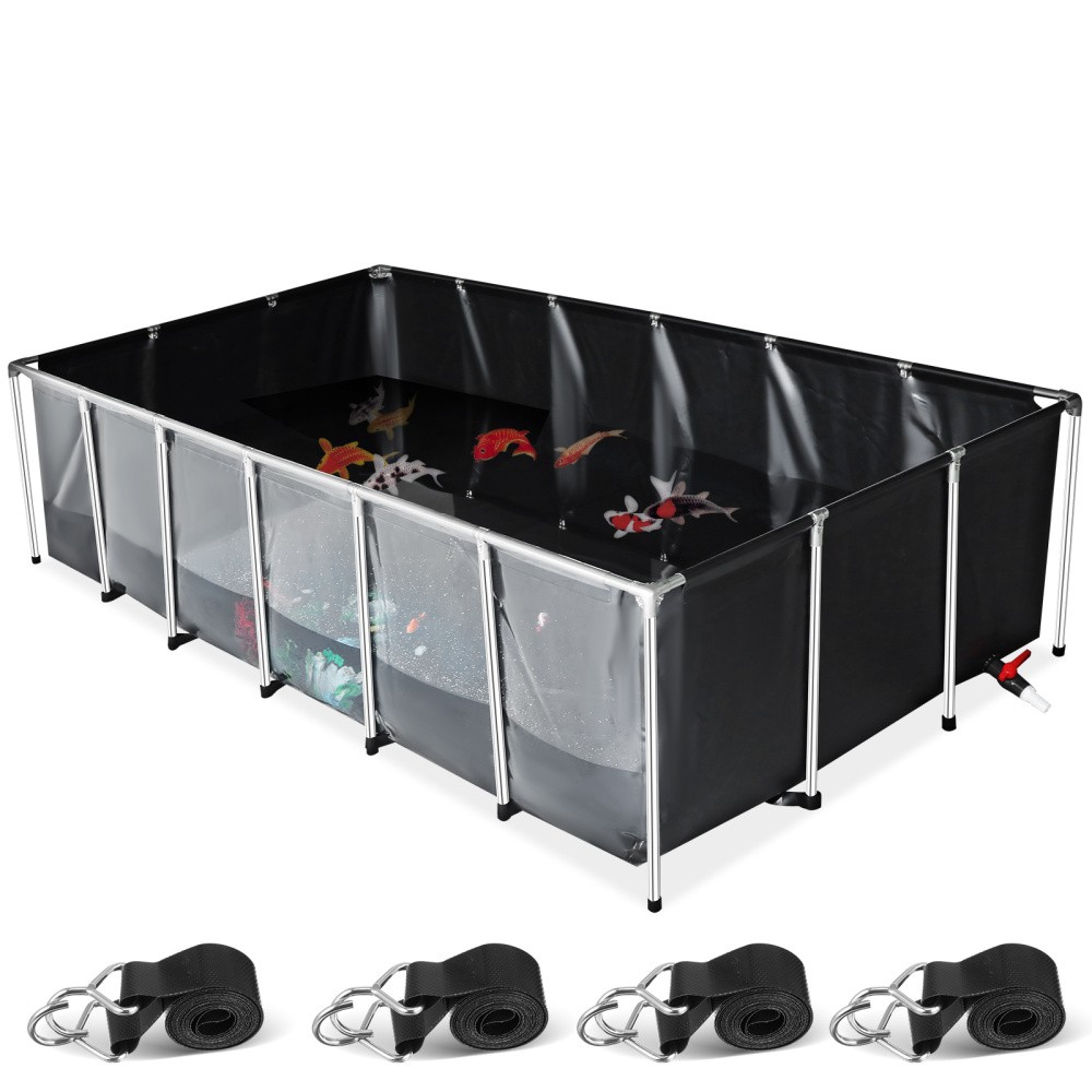 KOI Aquarium Tank Above Ground Fish Pond 750 Gal Foldable Canvas Fish Pool Pond