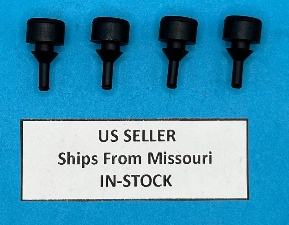 (Pack of 4) Universal Rubber Bumper Stop 1/2" Diameter, 5/16" Tall, 1/4" Hole