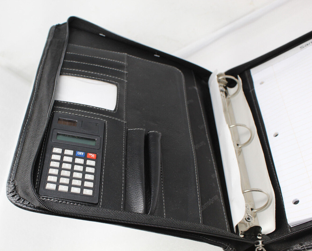 Samsonite 3 Ring Business Binder Zip Around w/ Calculator