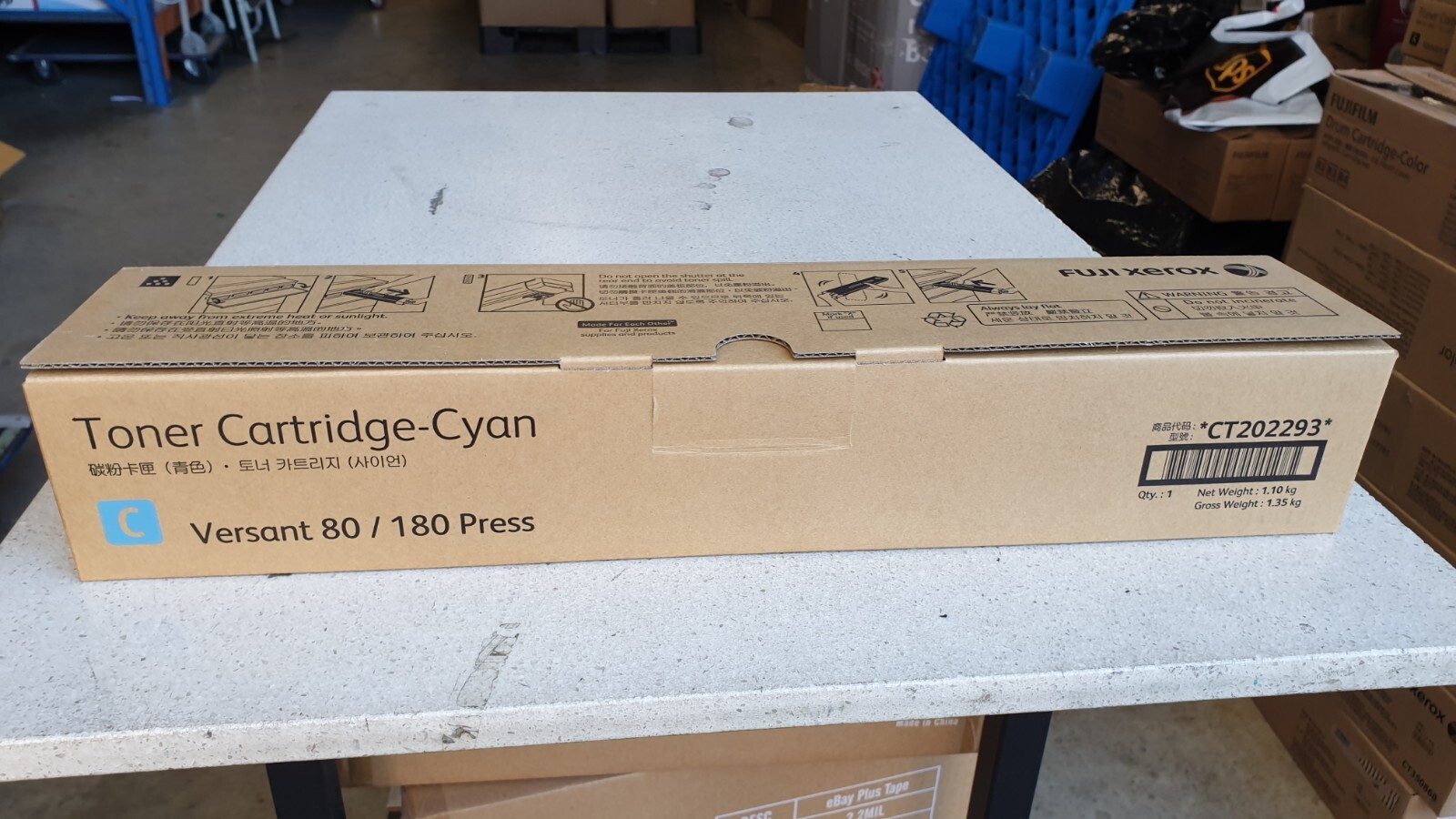 Genuine Xerox CT202293 Cyan Toner for Versant 80 / 180 Press Brand New See Pics