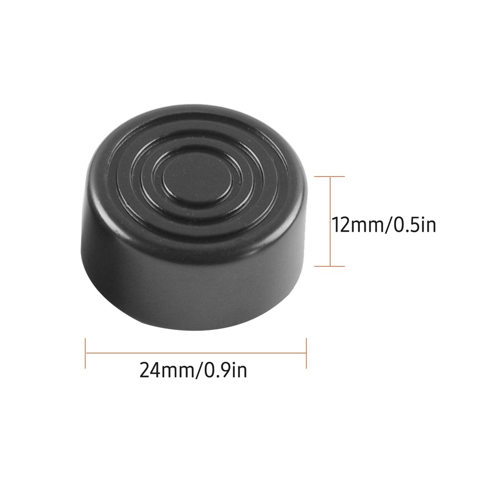 Guitar Effect Pedal Stomp Footswitch Topper Cap ABS Material 3-Pack Black
