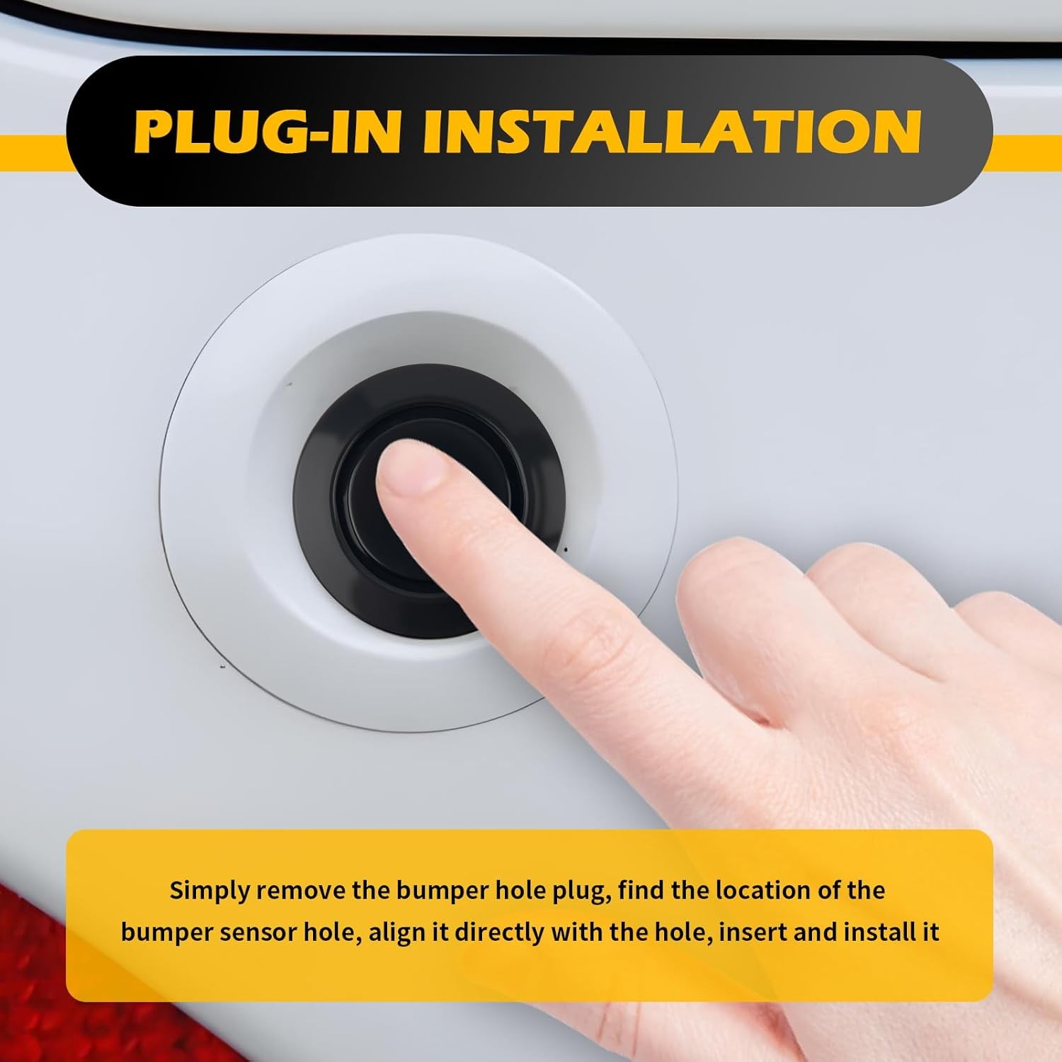 10PCS Car Bumper Hole Plugs Cover Parking Sensor Radar Holes Dustproof