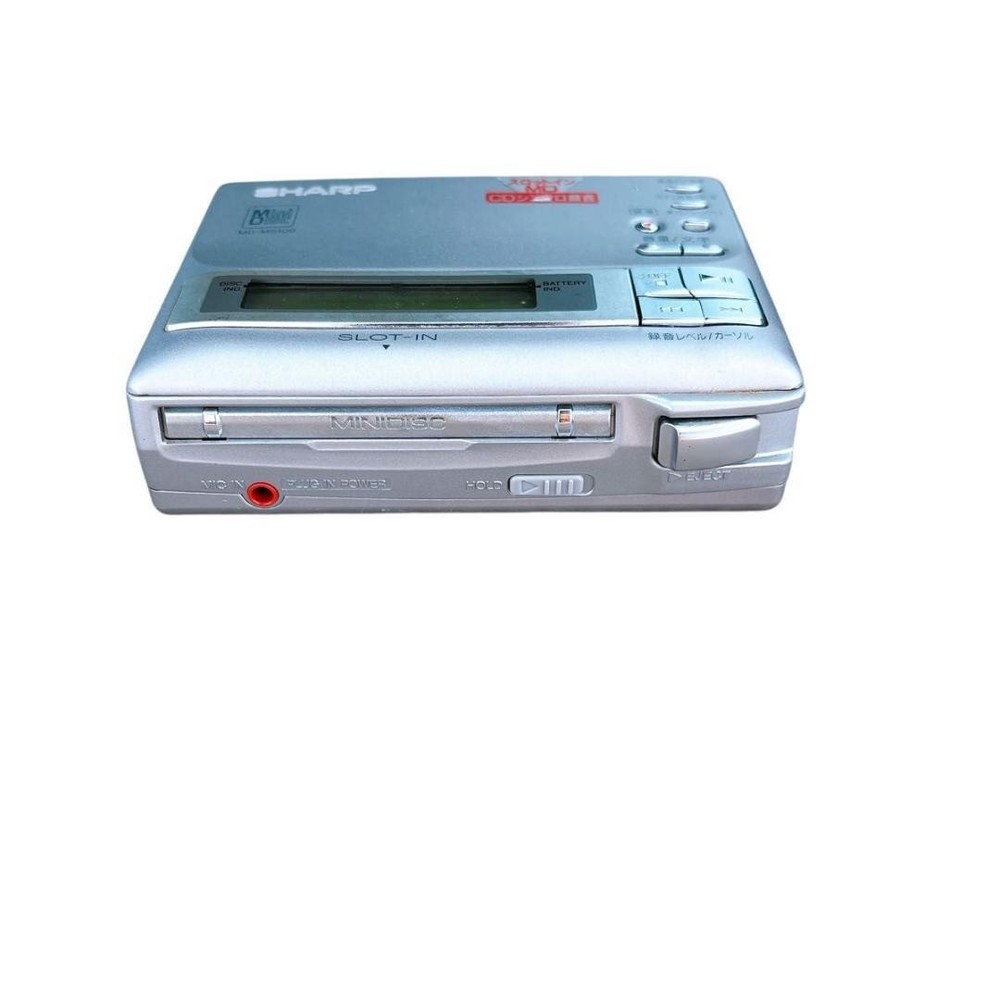 Sharp MD-MS100 Portable MD Player Recorder Mini DIsc With AC Adapter Untested