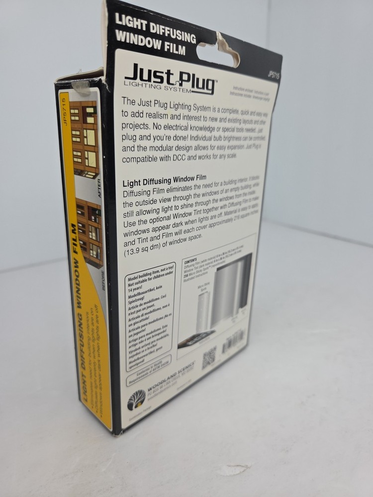 Woodland Scenics Just Plug Light Diffusing Window Film Open Box