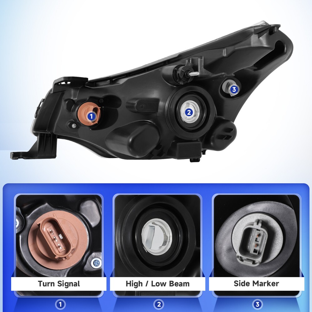 For 2008-2011 Ford Focus S SE SES SEL Chrome Headlights Assembly Pair Left+Right