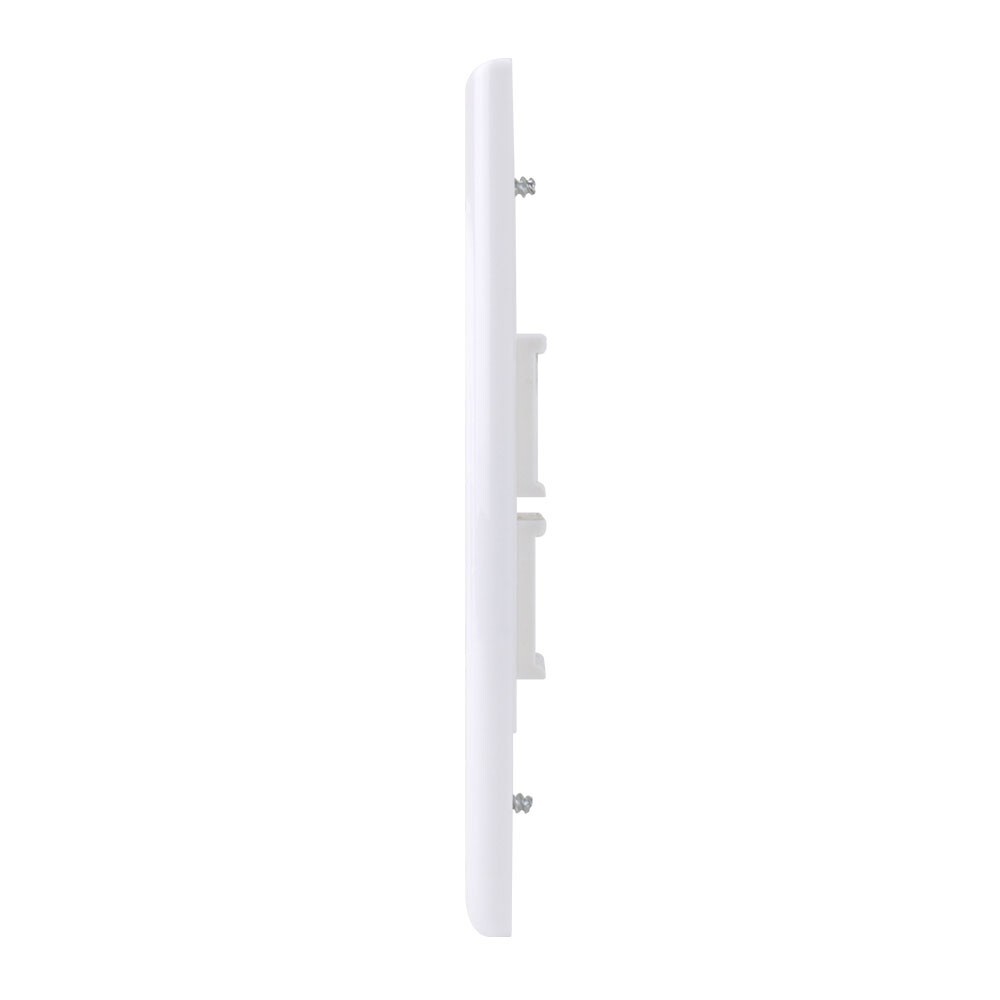 Construct Pro 4-Port Keystone Wall Plate with Screwless Face (White)