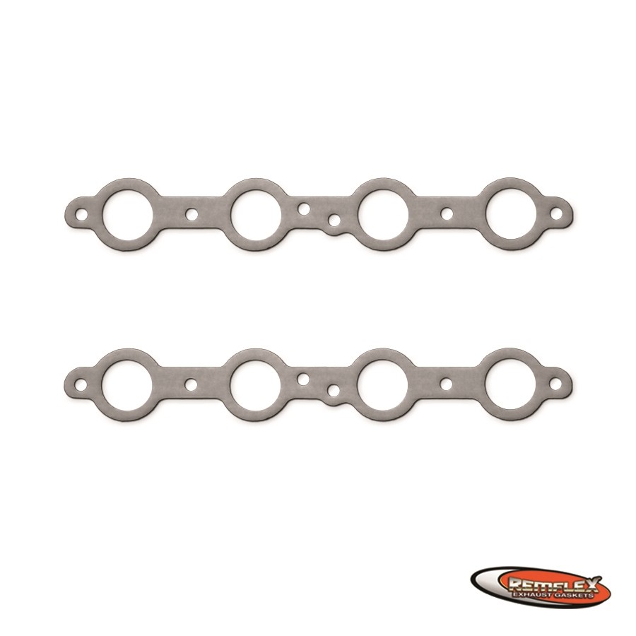 Remflex 2049 Exhaust Header Gaskets for GM LS Engines - 1-3/4" Round Port