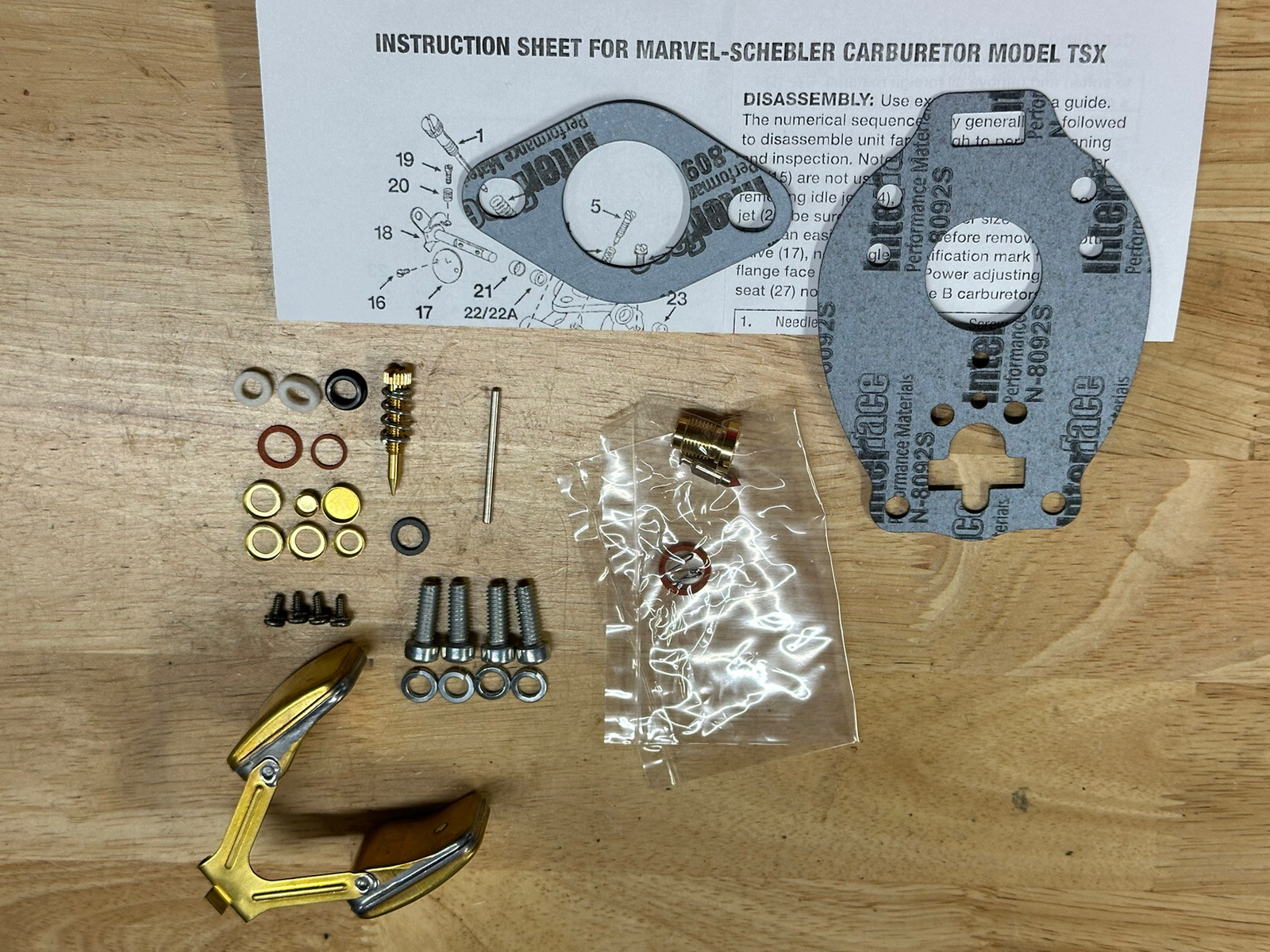 Marvel Schebler TSX Small bowl carburetor rebuild kit With Float