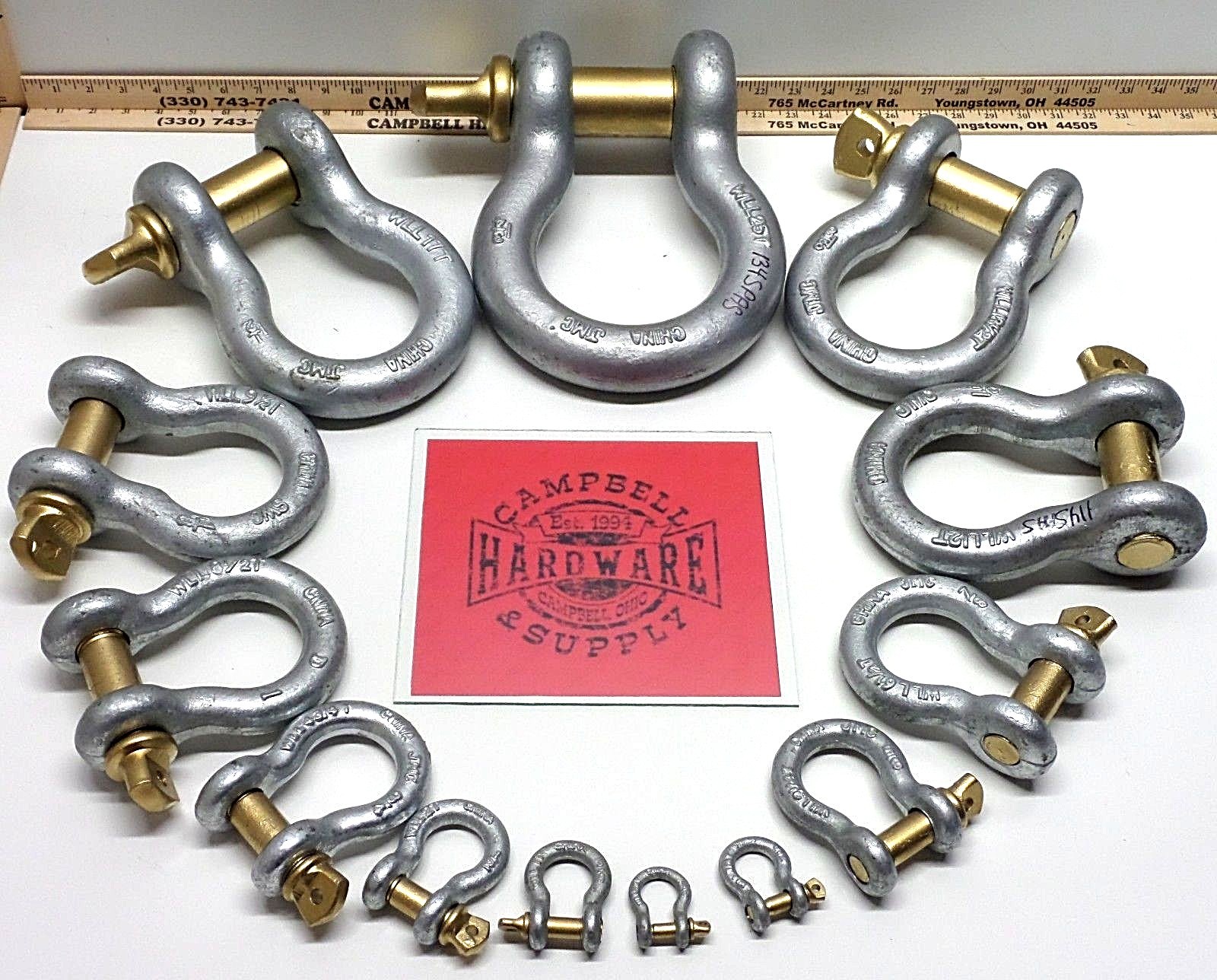 Screw Pin Anchor Shackle Clevis D Ring Bow Lifting Pulling Sizes 3/16" to 2"®️🆕