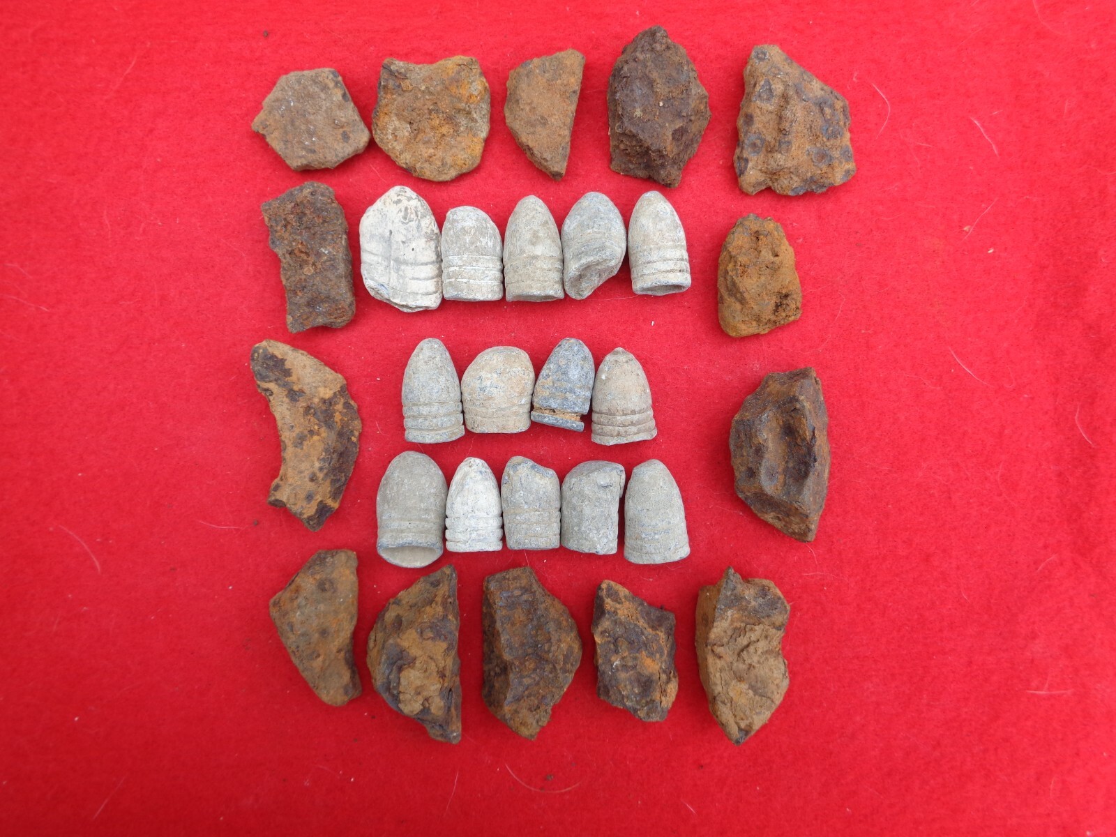 Civil War Exploded Artillery Fragments and Bullets Chattanooga, Tennessee