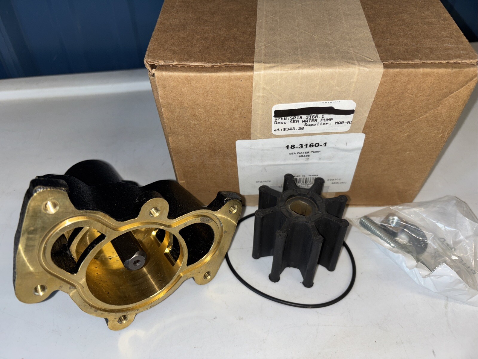 SIERRA 18-3160-1 NEW MERCURY MERCRUISER BRASS SEAWATER PUMP 46-862914A13 LOT B03