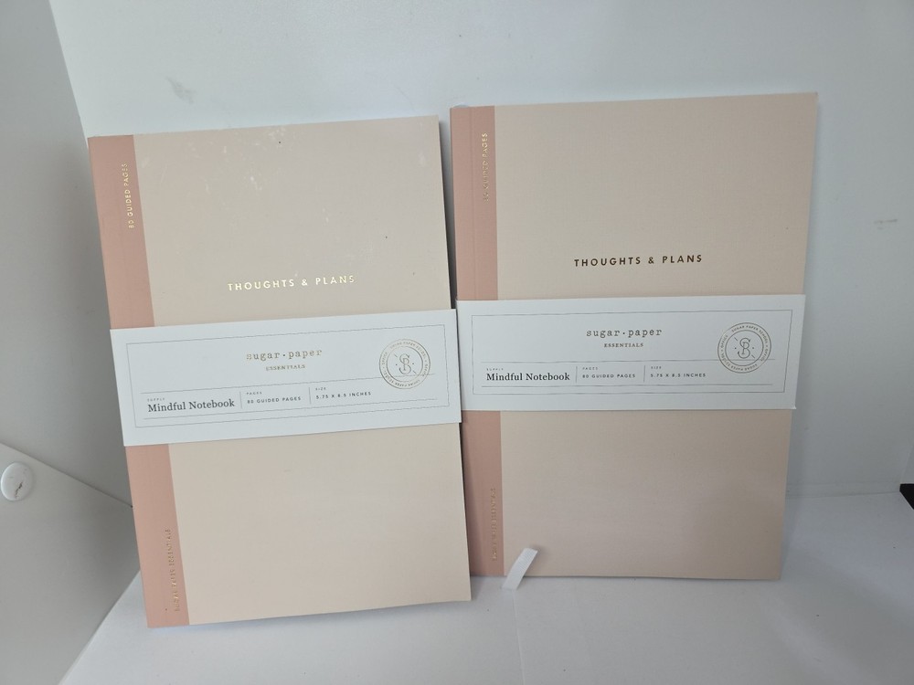 Sugar Paper THOUGHTS & PLANS 80 guide Pages (Mindiful Notebook) 2 Pk. B
