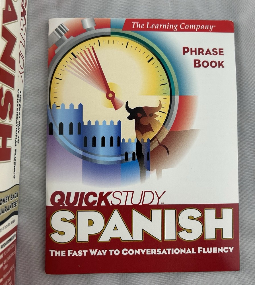 1998 Quick Study Conversational Spanish Learning Company Education 3-CD Set