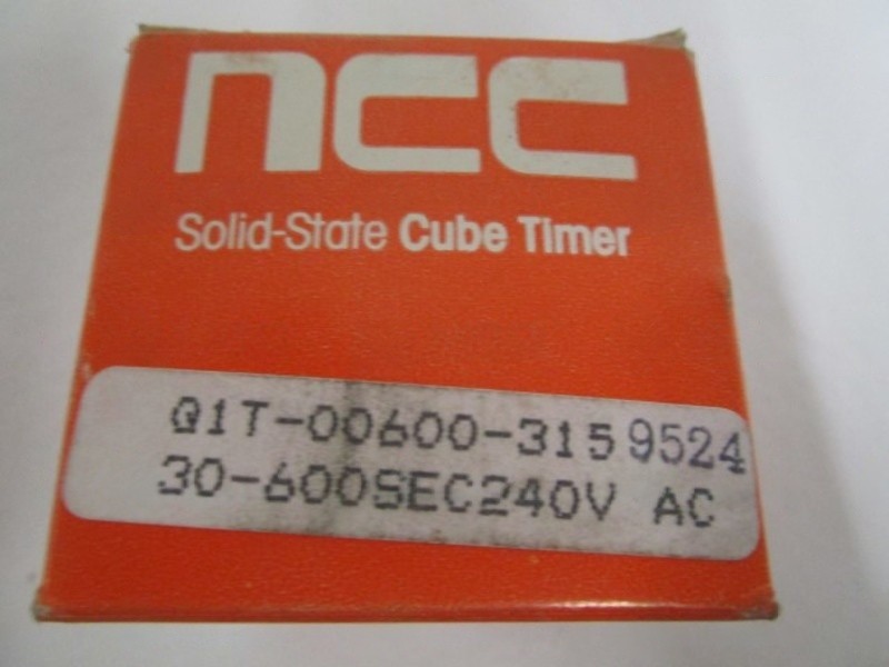 NCC 240V 30-600SEC. SOLID STATE CUBE TIMER Q1T-00600-315 NSMP