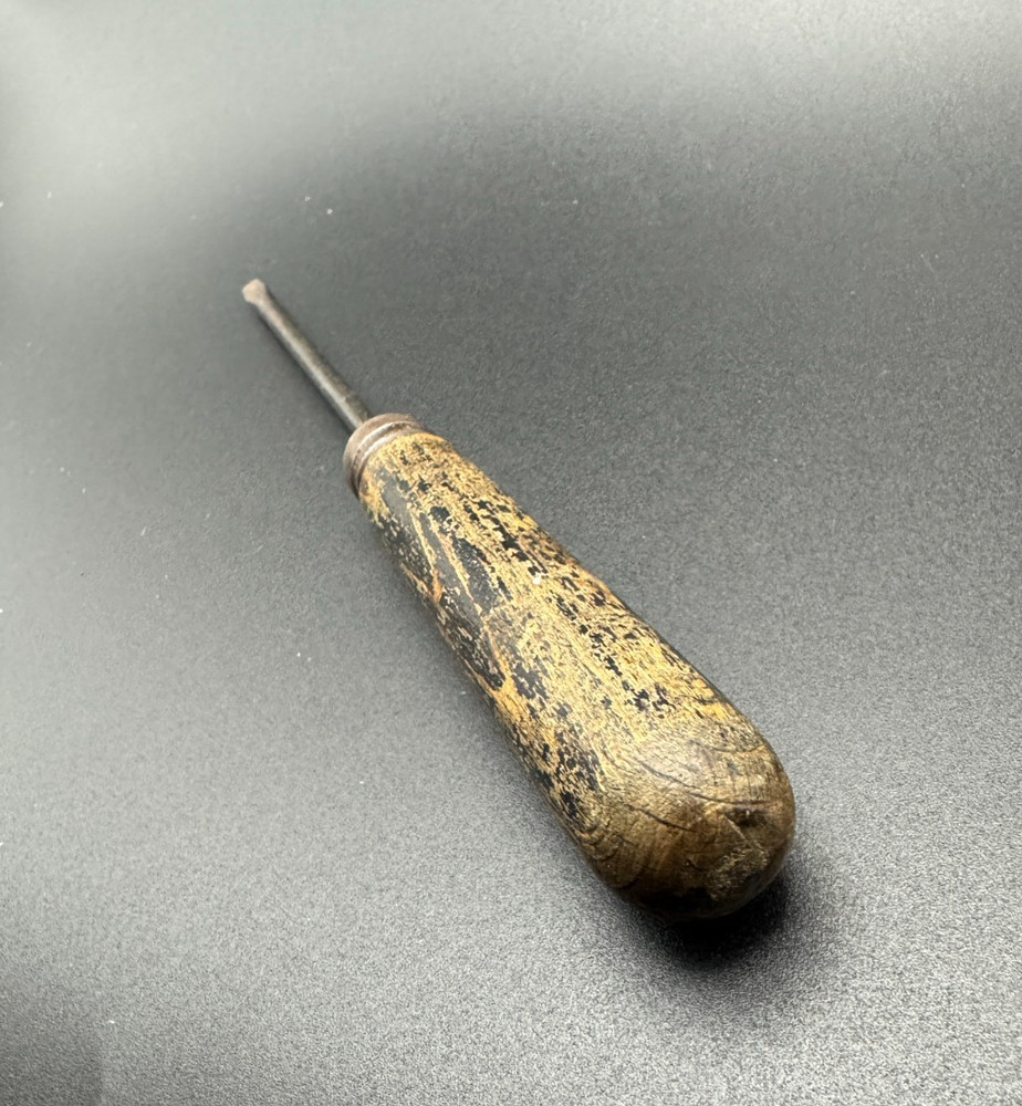 Vintage Wood Handle Flat Head Screwdriver 7"