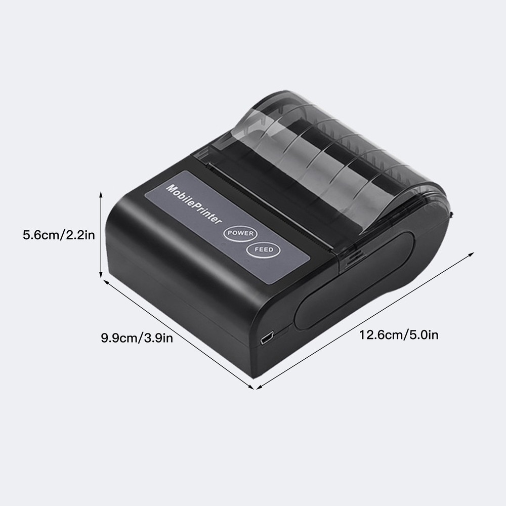 Portable 80mm Thermal Receipt Printer Bill POS S5J9