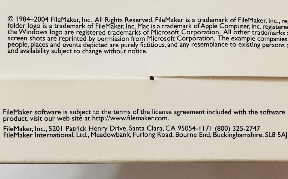 FileMaker Pro 7 Upgrade Retail Box 2004 Mac/Win Multilingual Complete