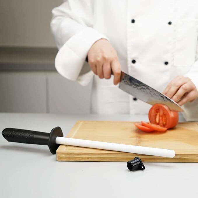 Professional Ceramic Sharpening Fine Knife Sharpener Stick With AntiBreaking Cap