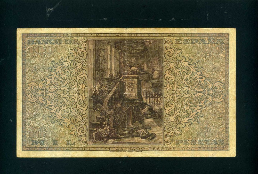Spain 1000 pesetas 1938 - VF