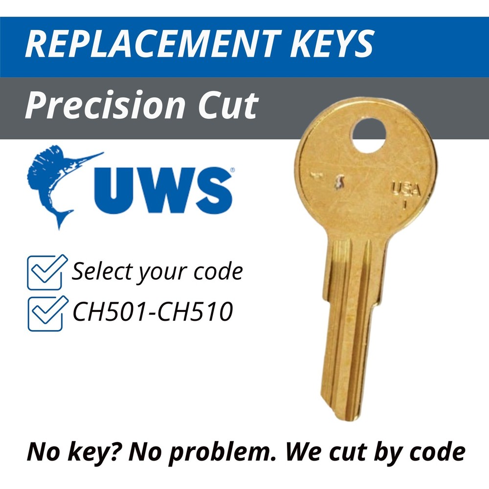 UWS Toolbox Keys Replacement Key Cut to your Code CH501-CH510