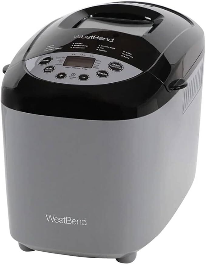 West Bend Hi-Rise Bread Maker Programmable Horizontal Dual Blade with12 Programs