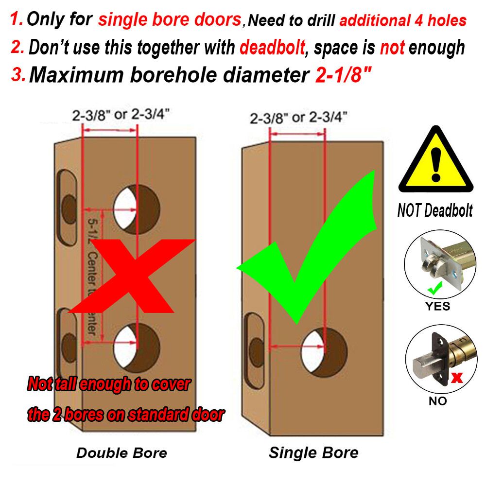 Keyless Door Lock Mechanical Push Button Digital Keypad Entry Security Door Knob